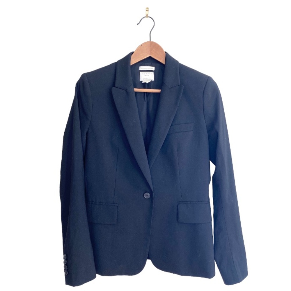 Club Monaco Italian Tropical Wool Classic Black Blazer